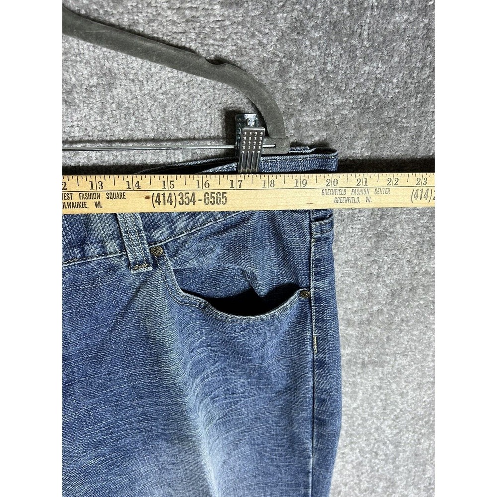 River Rock Jeans Mens Size 40x32 Blue Denim Straight Leg 5-Pocket Cotton/Poly - Picture 10 of 13